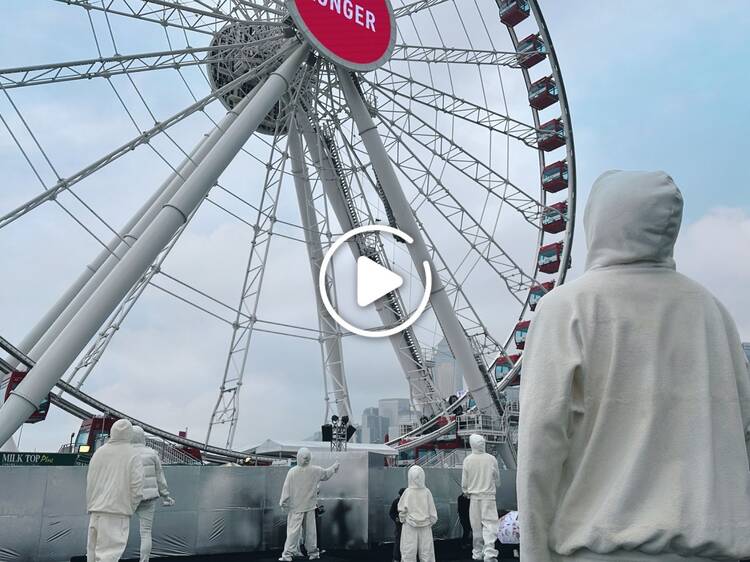 Over 20 faceless sculptures have appeared by the harbourfront